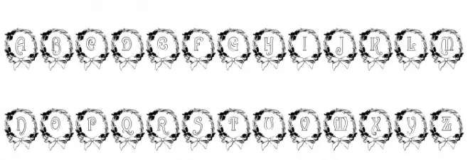 BJF Christmas Wreath خط أحرف صغيرة