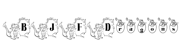 BJF Dragons  フリーフォントのダウンロード