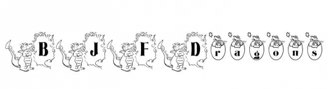 BJF Dragons  font caratteri gratis