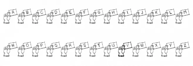BJF Fingerprint Шрифта ВЕРХНИЙ