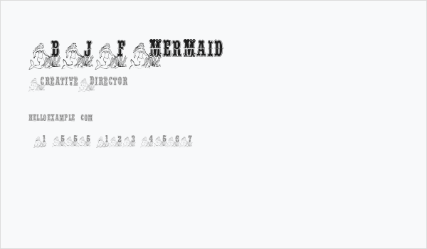 BJF Mermaid Business Card