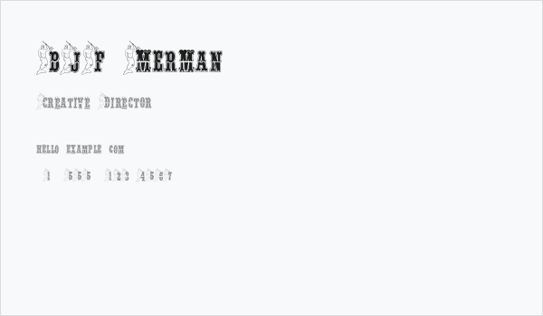 BJF Merman Business Card