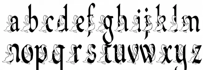 BJF Ugly Duckling Schriftart Kleinbuchstaben