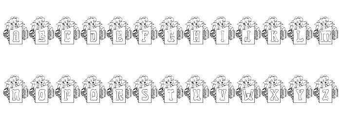 BJF Xmas Puppy Font LOWERCASE