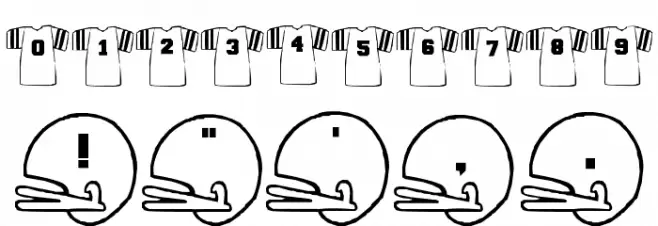 BJFootball Font OTHER CHARS