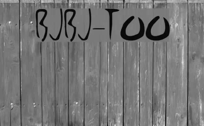 BjBj-TOO Font examples