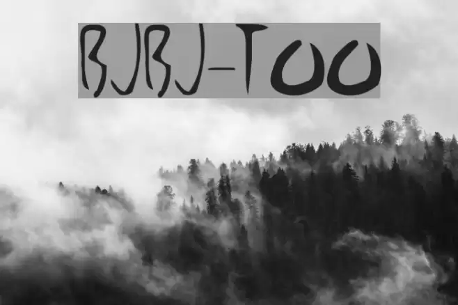 BjBj-TOO Font examples