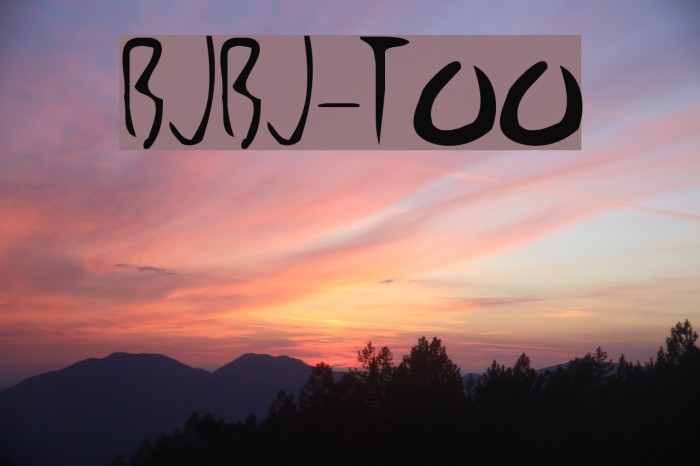 BjBj-TOO フォント examples