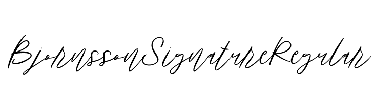 Bjornsson Signature Regular  Скачать бесплатные шрифты