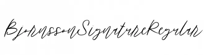 Bjornsson Signature Regular  Frei Schriftart Herunterladen