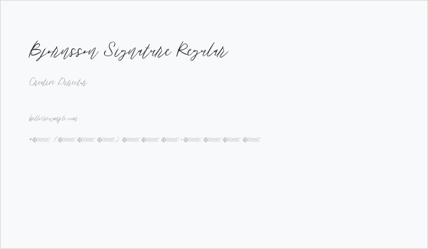 Bjornsson Signature Regular Business Card