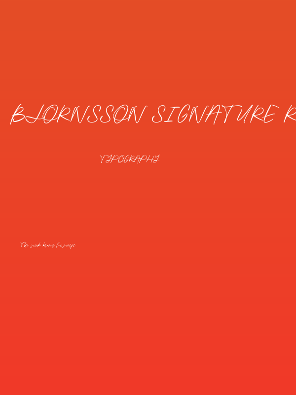 Bjornsson Signature Regular Poster