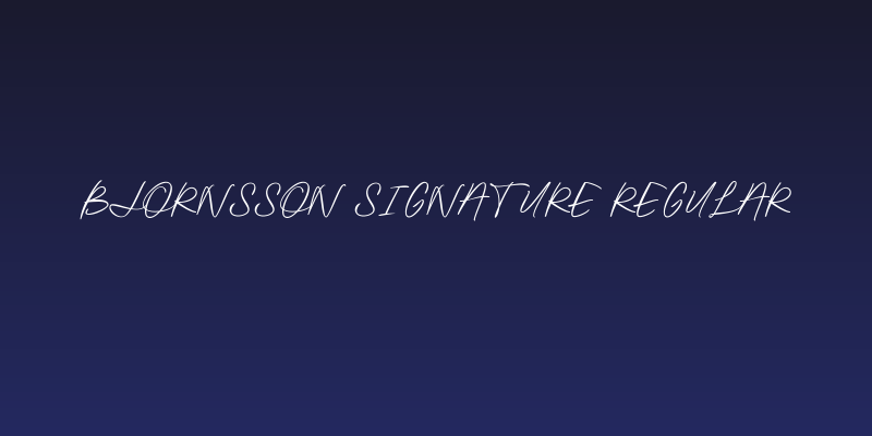 Bjornsson Signature Regular Social Header