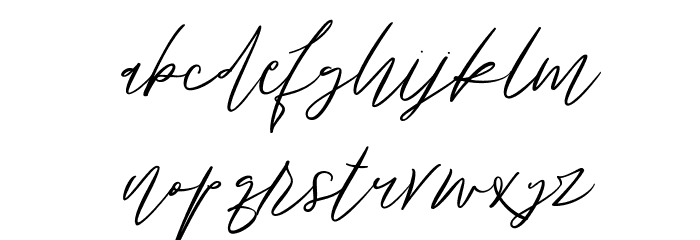 Bjornsson Signature Regular Font LOWERCASE