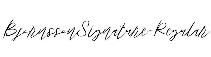 BjornssonSignature-Regular  لخطوط تنزيل