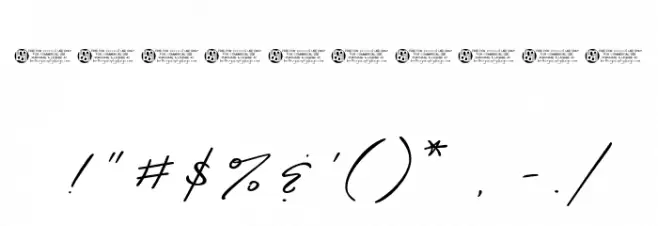 BjornssonSignature-Regular Font OTHER CHARS