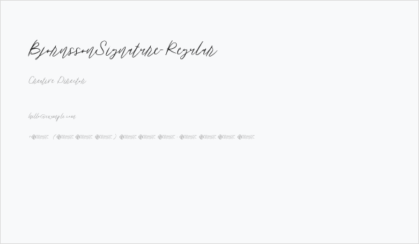 BjornssonSignature-Regular Business Card