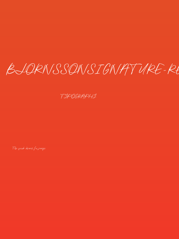 BjornssonSignature-Regular Poster