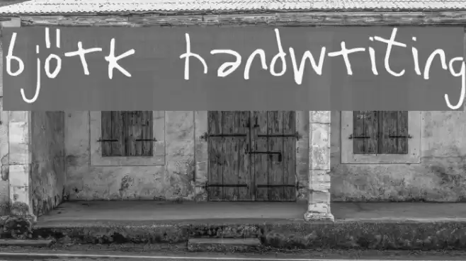 Björk Handwriting Font examples