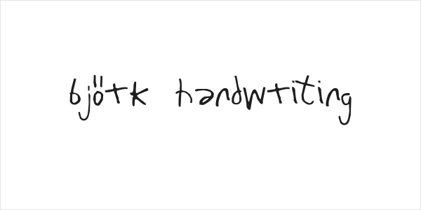 Björk Handwriting Logo