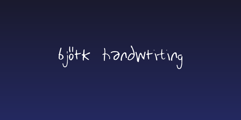 Björk Handwriting Social Header