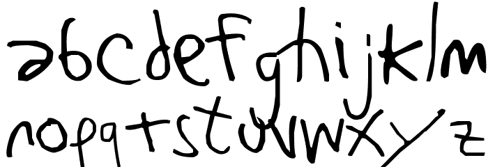 Björk Handwriting Font LOWERCASE