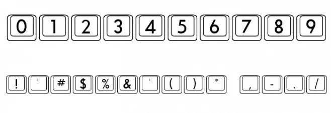 BKCap Regular Font Alte caractere