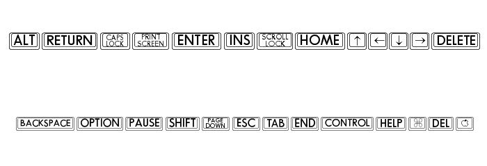 BKCap Regular Font LOWERCASE