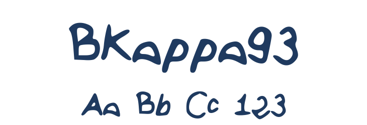 BKappa93 Font Preview