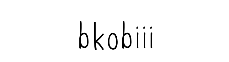 bkobiii  नि: शुल्क फ़ॉन्ट्स डाउनलोड