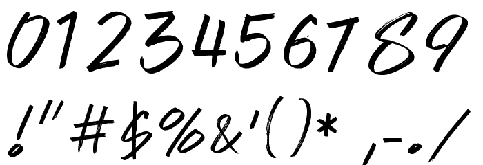 BLACK AREA Font OTHER CHARS