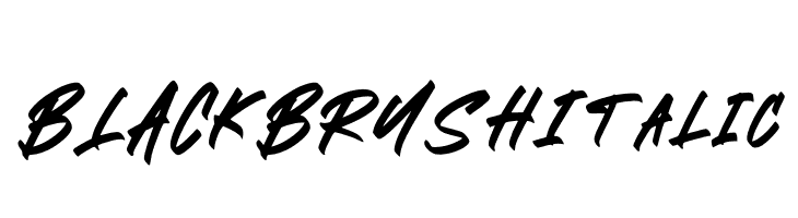 BLACK BRUSH Italic  免费字体下载