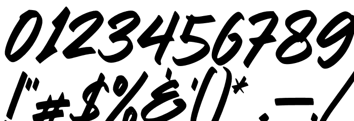 BLACK BRUSH Italic Font OTHER CHARS