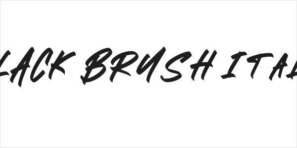 BLACK BRUSH Italic Logo