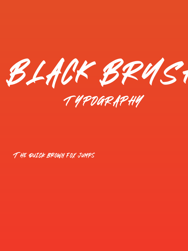 BLACK BRUSH Italic Poster