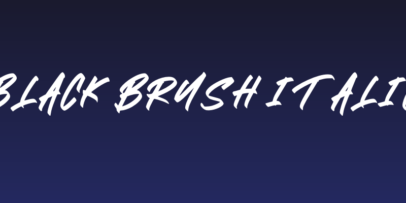 BLACK BRUSH Italic Social Header