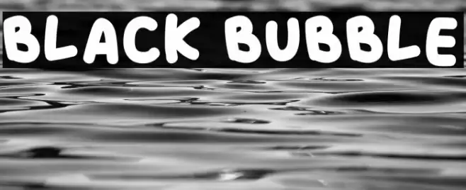 BLACK BUBBLE Font examples