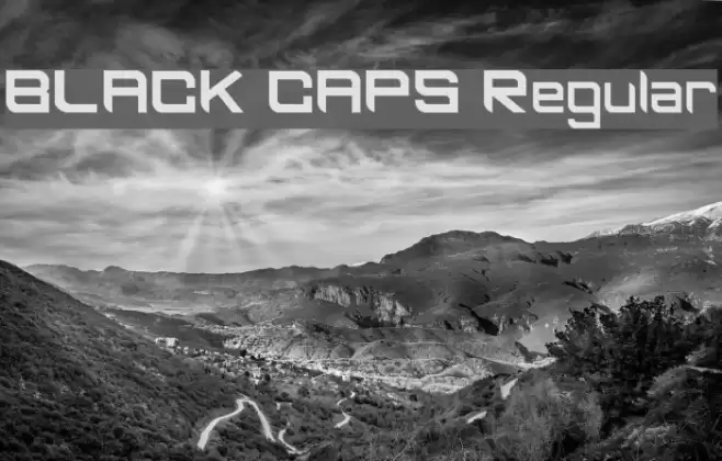 BLACK CAPS Regular Font examples