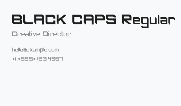 BLACK CAPS Regular Business Card