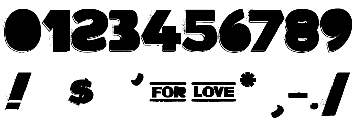 BLACK DECEMBER Font OTHER CHARS