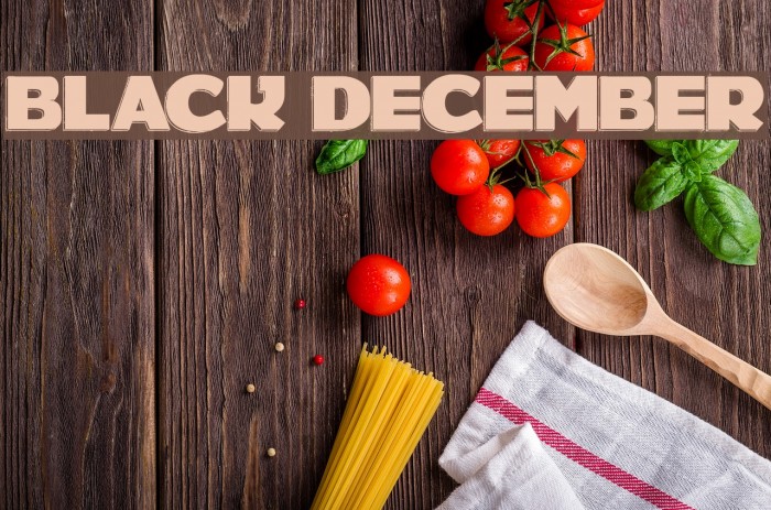 BLACK DECEMBER Font examples