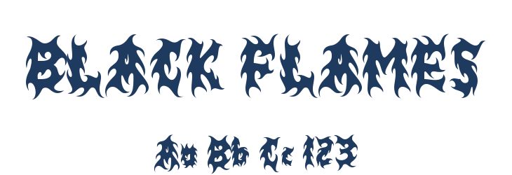 BLACK FLAMES Font Preview