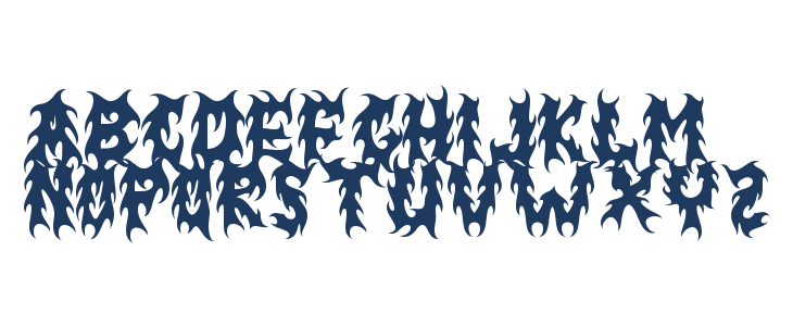 BLACK FLAMES Uppercase