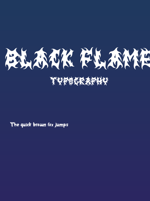 BLACK FLAMES Poster