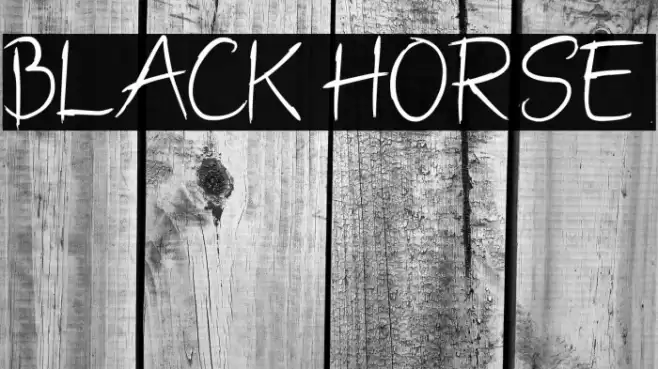 BLACK HORSE Font examples