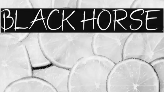 BLACK HORSE Font examples