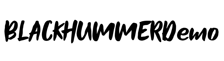 BLACK HUMMER Demo  Frei Schriftart Herunterladen
