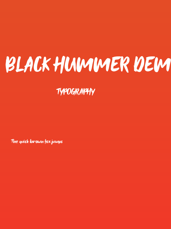 BLACK HUMMER Demo Poster