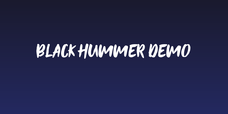 BLACK HUMMER Demo Social Header