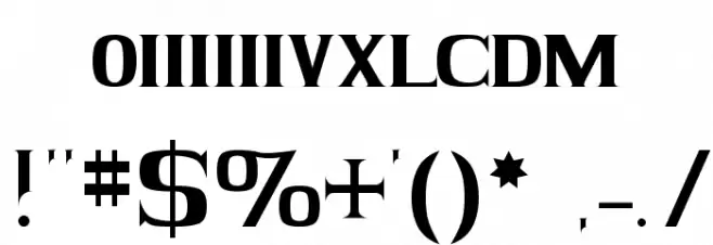 BLACK KNIGHT Regular Font OTHER CHARS